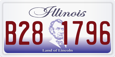 IL license plate B281796