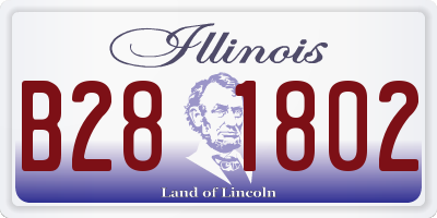 IL license plate B281802