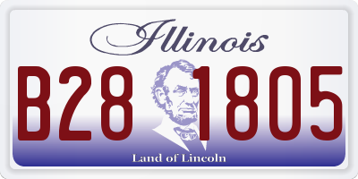 IL license plate B281805