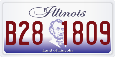 IL license plate B281809