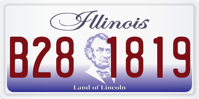 IL license plate B281819