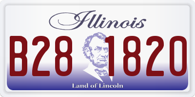 IL license plate B281820