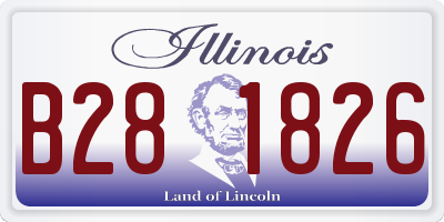 IL license plate B281826