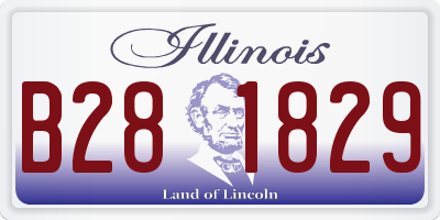 IL license plate B281829