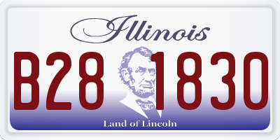 IL license plate B281830