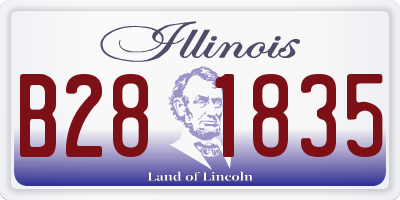 IL license plate B281835