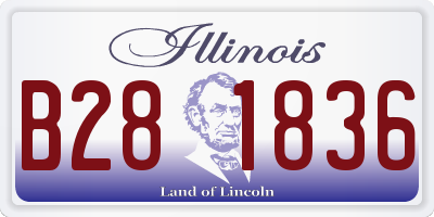 IL license plate B281836