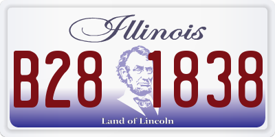 IL license plate B281838