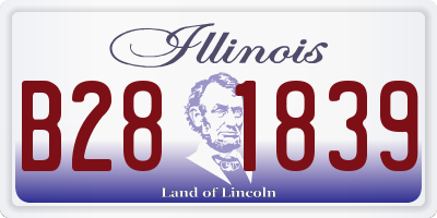 IL license plate B281839