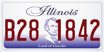 IL license plate B281842
