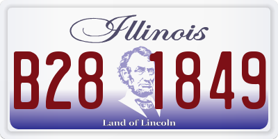 IL license plate B281849