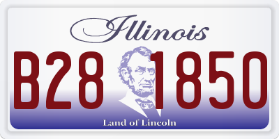 IL license plate B281850
