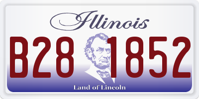 IL license plate B281852