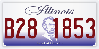 IL license plate B281853