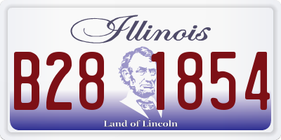 IL license plate B281854