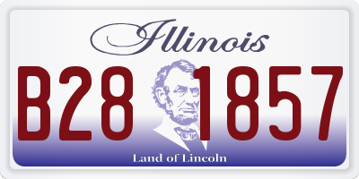 IL license plate B281857