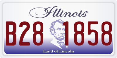 IL license plate B281858