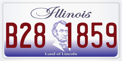 IL license plate B281859
