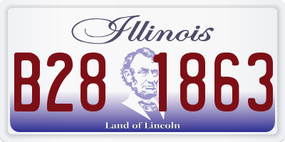IL license plate B281863