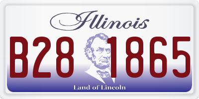 IL license plate B281865