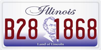 IL license plate B281868