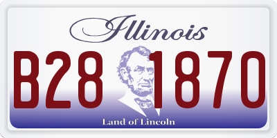 IL license plate B281870