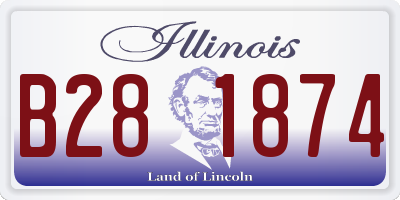 IL license plate B281874