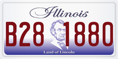 IL license plate B281880