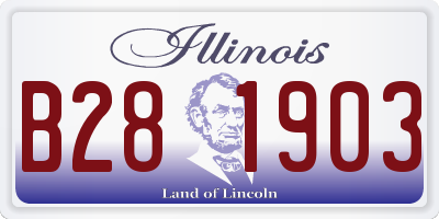 IL license plate B281903