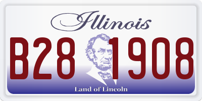 IL license plate B281908