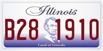 IL license plate B281910