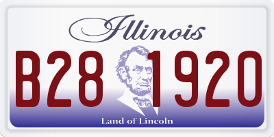IL license plate B281920