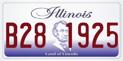 IL license plate B281925