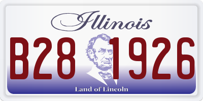 IL license plate B281926