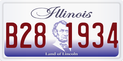 IL license plate B281934