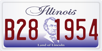 IL license plate B281954