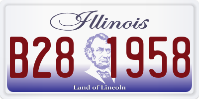IL license plate B281958