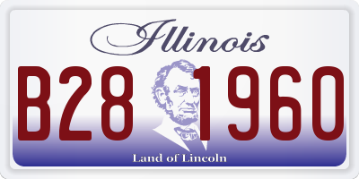 IL license plate B281960