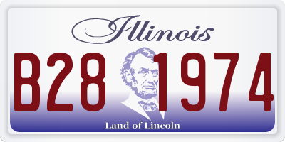 IL license plate B281974