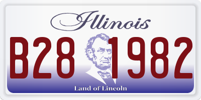 IL license plate B281982