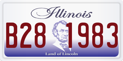 IL license plate B281983
