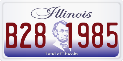 IL license plate B281985
