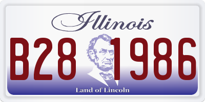IL license plate B281986