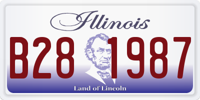 IL license plate B281987