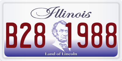 IL license plate B281988