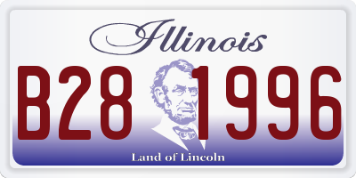 IL license plate B281996