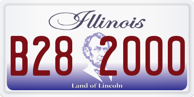 IL license plate B282000