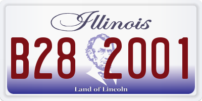 IL license plate B282001