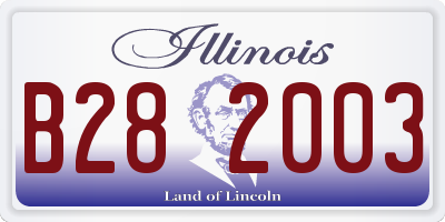 IL license plate B282003