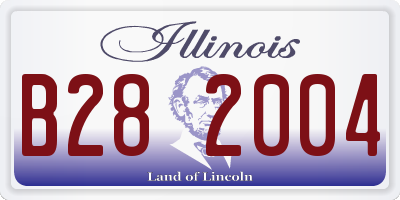 IL license plate B282004